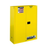 Justrite 894530 60 Gallon, 5 Shelves, 2 Doors, Self Close, Paint Safety Cabinet, Sure-Grip® EX, Yellow - 894530