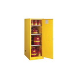 Justrite 895400 54 Gallon, 3 Shelves, 1 Door, Manual Close, Flammable Cabinet, Sure-Grip® EX Deep Slimline, Yellow - 895400