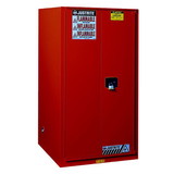 Justrite 896001 60 Gallon, 2 Shelves, 2 Doors, Manual Close, Sure-Grip® EX Flammable Cabinet, Red - 896001