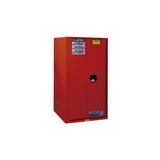 Justrite 896011 96 Gallon, 5 Shelves, 2 Doors, Manual Close, Paint Safety Cabinet, Sure-Grip® EX, Red - 896011