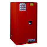 Justrite 896021 60 Gallon, 2 Shelves, 2 Doors, Self Close, Flammable Cabinet, Sure-Grip® EX, Red - 896021