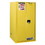 Justrite 896080 60 Gallon, 2 Shelves, 1 Bi-Fold Self Close Door, Flammable Cabinet, Sure-Grip&reg; EX, Yellow - 896080