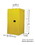 Justrite 896080 60 Gallon, 2 Shelves, 1 Bi-Fold Self Close Door, Flammable Cabinet, Sure-Grip&reg; EX, Yellow - 896080