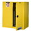 Justrite 899070 60 Gallon, 2 Drum Vertical, 1 Shelf, 2 Doors, Self Close, Safety Cabinet With Drum Rollers, Sure-Grip&reg; EX, Yellow - 899070