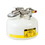 Justrite PP12752 2 Gallon, Polyethylene Quick-Disconnect Disposal Safety Can, Polypropylene Fittings for 3/8" Tubing, White - PP12752
