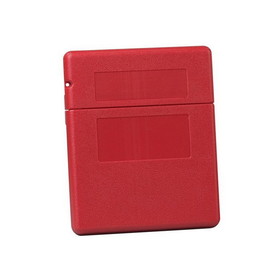 Justrite S23303 Document Storage Box for SDS, Medium-sized, Lockable Flip-top, Single Pack, Plastic, Red - S23303