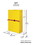 Justrite SC29884Y 45 Gallon, 2 Shelves, 2 Doors, Self Close, Flammable Cabinet, High Security With Steel Bar, Yellow - SC29884Y