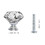 Muka 20 Pack Crystal Drawer Knobs Clear Diamond Shaped, 30mm Glass Knobs for Kitchen Cupboard