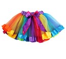 TopTie Girls Layered Rainbow Tutu Skirt Dance Dress Ruffle Tiered Clubwear