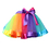 TopTie Girls Layered Rainbow Tutu Skirt Dance Dress Ruffle Tiered Clubwear