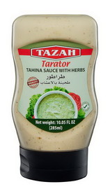 Tazah 0345 11H (Lebanese) Tahini Sauce W/Herbs (Tarator) 12/10.05 Fl Oz