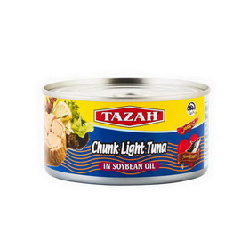 Tazah 0362L Chunk Light Tuna In Soy Oil  24/12 Oz