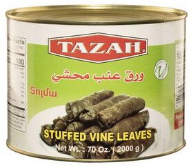 Tazah 0717L (Syrian) Stuffed Grape Leaves Dolma 6/4.4Lb