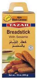Tazah 0909BC Bread Sticks W/Sesame & Black Caraway (Nigella) 12/454G