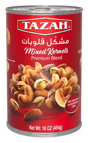 Tazah 1526RT Mixed Kernels/Nuts Extra Red Tin 12/1 Lb