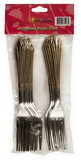 Gold Plated Forks For Cake 1/12 Pcs