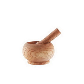 Wooden Mortar With Pestle Small