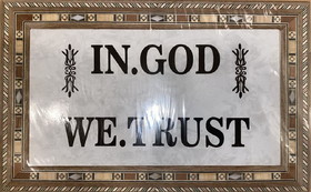 In God We Trust Mosaic Picture 7&quot;X11&quot; Small