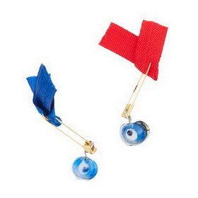 Blue Eye Mini With Pin & Ribbon /Doz