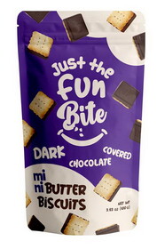Just The Fun JTF5 Bite Dark Chocolate Covered Mini Butter Biscuits 6/3.53 Oz
