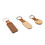 Aspire Leather Wooden Keychain, Blank Laser Engraving with Leather Strap, Unfinished Wooden Key Tag for DIY Crafts Gift