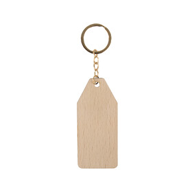 Aspire Wooden Keychain Blank, Wood Key Chain, Laser Engraving Unfinished Bulk Key Tag, Trapezoid