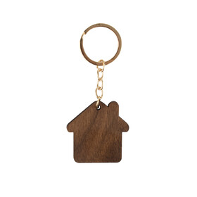 Aspire Blank Keychain, Bulk Wooden Keychain, Laser Engraving Unfinished Key Ring Key Tag, Houses