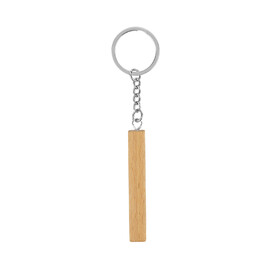 Aspire Wooden Keychain with 4 Sided, Blanks Laser Engraving, Unfinished Wooden Key Tag, Vertical Bar Cuboid Keychain