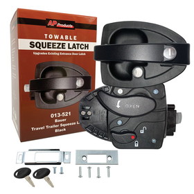 AP Products 013521 Travel Trailer Squeeze Latch-Black