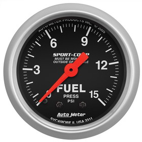 Auto Meter 3311 Sprtcmp Fuel Press2-1/16'