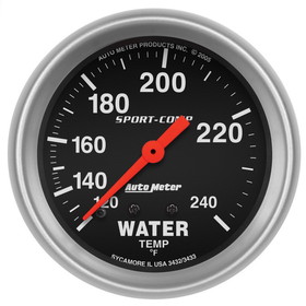 Auto Meter 3432 Sportcmp Water Temp 2 5/8