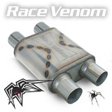 Black Widow Race Venom 2.5' Dual/2.5' Dual, Black Widow Exhaust BWDDR-22