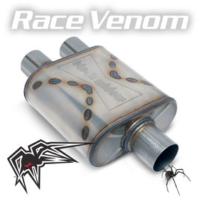 Black Widow Race Venom 3' Single/2.5' Dual, Black Widow Exhaust BWSDR-32