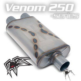 Black Widow Venom 250-Series 3'Single/2.5' Dual, Black Widow Exhaust BWSDV2-32