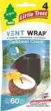 Car-freshner Vent Wrap - 4-Pk Caribbean Colada, Car Freshner CTK-52725-24