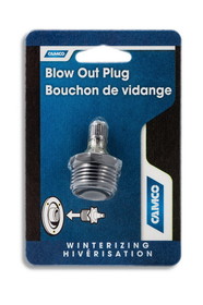 Camco 36133 Blow Out Plug Plastic W/ Valve Blk