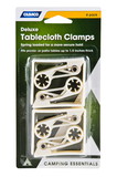 Camco 51077 Dlx Tablecloth Clamp 4Pk Bilingual