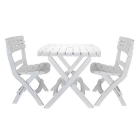 Camco 51640 Folding Table And Chairs Set White