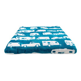 Camco 53440 Libatc - Fleece Blanket Blue Queen