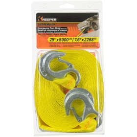 Hampton Products 25 Ft Tow Strap W/Hooks, Keeper Corporation 02825