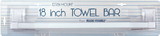 Magic Mounts 18 Inch Towel Bar 1Pk Whi, Magic Mounts 4566W