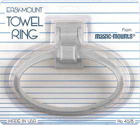 Magic Mounts Towel Ring 1Pk White, Magic Mounts 4578W