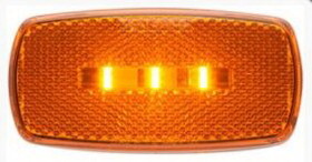 Optronics MCL32ABS Led M/C;Oval;Blk; Amb