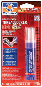 Permatex 10G Threadlocker Gel Red, Permatex 27010