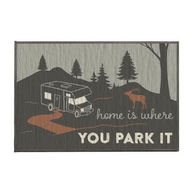 Crystal Art Gallery 455835 Home Is Where You 27X18 Doormat