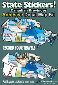 State Sticker Canadian Map, State Sticker 800
