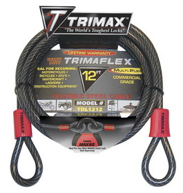 Trimax Multi Use Cbl 12' X 12 Mm, Trimax Locks TDL1212