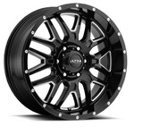 Ultra Hunter Gloss Black With Milled Acce, Ultra Wheel 203-2287BM44