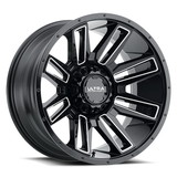 Ultra Apocalypse Gloss Black W/ Milled Ac, Ultra Wheel 236-2105BM25