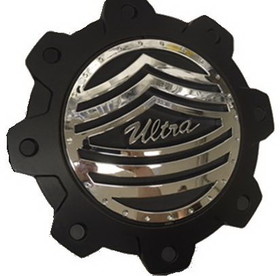 Ultra Blk W/Chrm Logo Cap Kit, Ultra Wheel A89-9855B-SARGE